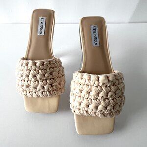 Steve Madden Maldeve Slip On Sandal, Cream, Size 9.5, Excellent Condition!